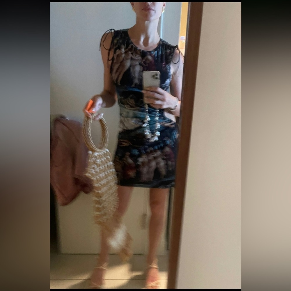 h:ours Multi-Color Celestial Print Mini Dress - Picture 2 of 5